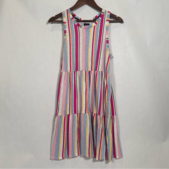 2 for$15 GAP Pink and Purple Tiered Ruffled Sundress - Picture 1 of 12